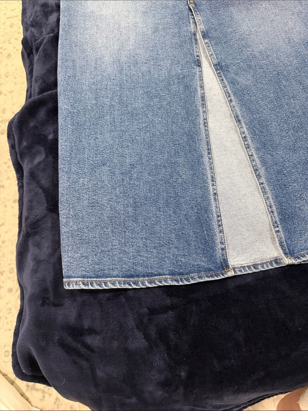 Just Black Classic Denim Midi Skirt in Medium Blue - Picture 5 of 11
